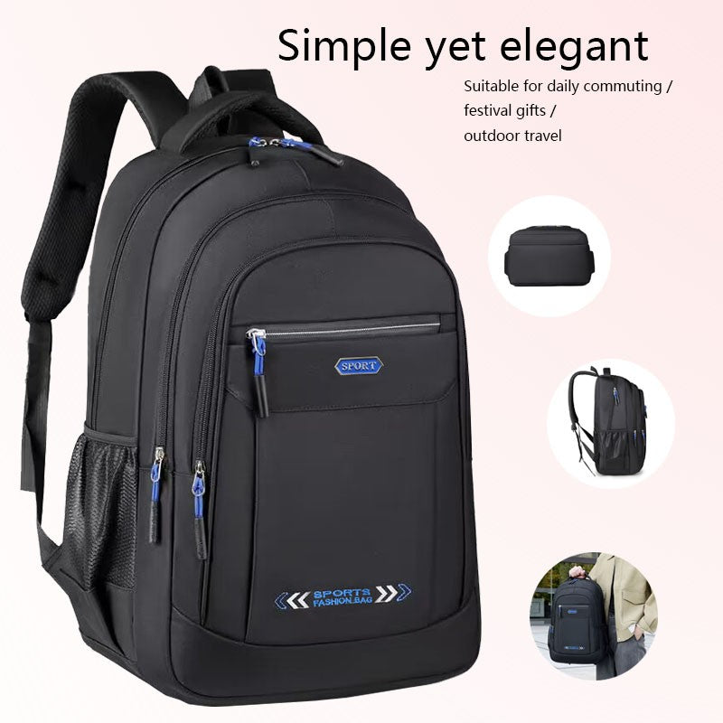 Neutral style backpack for men and women,suitable for travel and business students.Double-shoulder bag made of nylon material