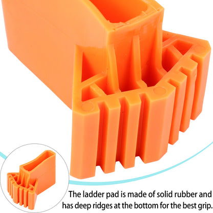 4 Peças Tapetes de Borracha Antiderrapantes Dobráveis para Escada Pés Almofadas Resistentes para Perna de Escada Ferramentas de Construção Peças de Andaimes Antiderrapantes