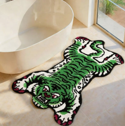 Tiger Pattern Bedroom Decor Plush Carpet Irregular Shape Carpets for Living Room Thick Study Irregular Floor Mat Fluffy Soft Rug