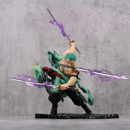 Hot One Piece 10cm Anime Figura GK Roronoa Zoro Três Espadas Sa-maximum Mangá Anime Estátua Action Figure Modelo Coleção Brinquedo Infantil
