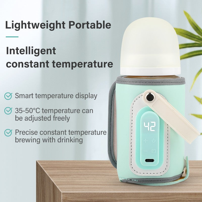 MAMIJOY  Portable Baby Bottle Warmer Feeding Bottle Heat Keeper Travel Warmer Cover USB Heater Outdoor Bottle Warmer