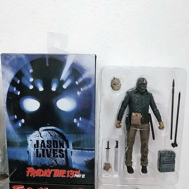 O 13º Brinquedo de Figuras NECA Sexta-Feira 13 Freddy Jason Voorhees Figura de Ação de Sangue Modelo Colecionável do Jason Presentes de Natal Halloween
