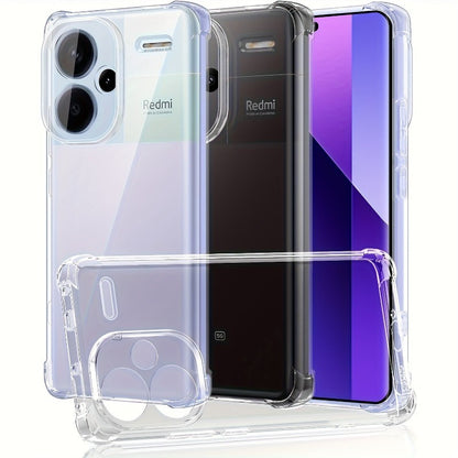 TPU Transparent Case For Redmi Note 15 14 13 Pro Plus Protective Cover Four Corners Shockproof Bumper Coque Fundas