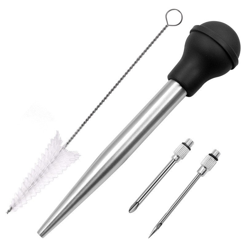 Flavor Needle BBQ Meat Syringe Marinade Turkey Baster Needle Set Kitchen Cooking Pork Steak Meat Sauces Barbecue Seasoning Tool