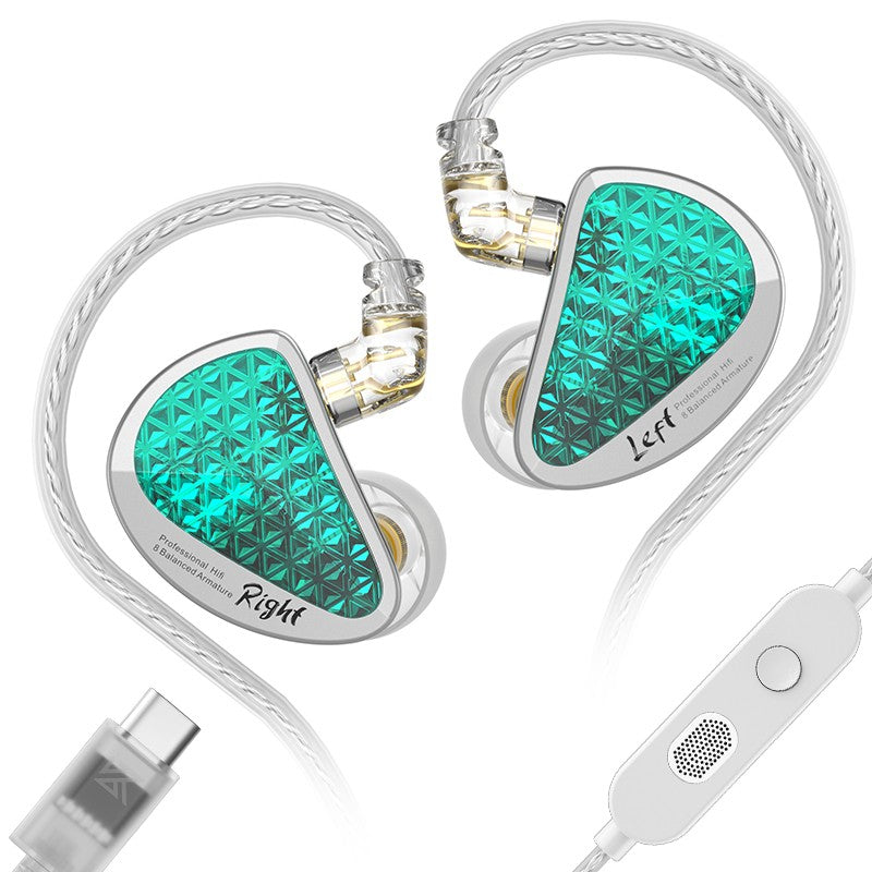 KZ AS16 Pro In Ear Wired Earphones 16BA Balanced Armature HIFI Bass Monitor Headphones Noise Cancelling Earbuds Sport Headset