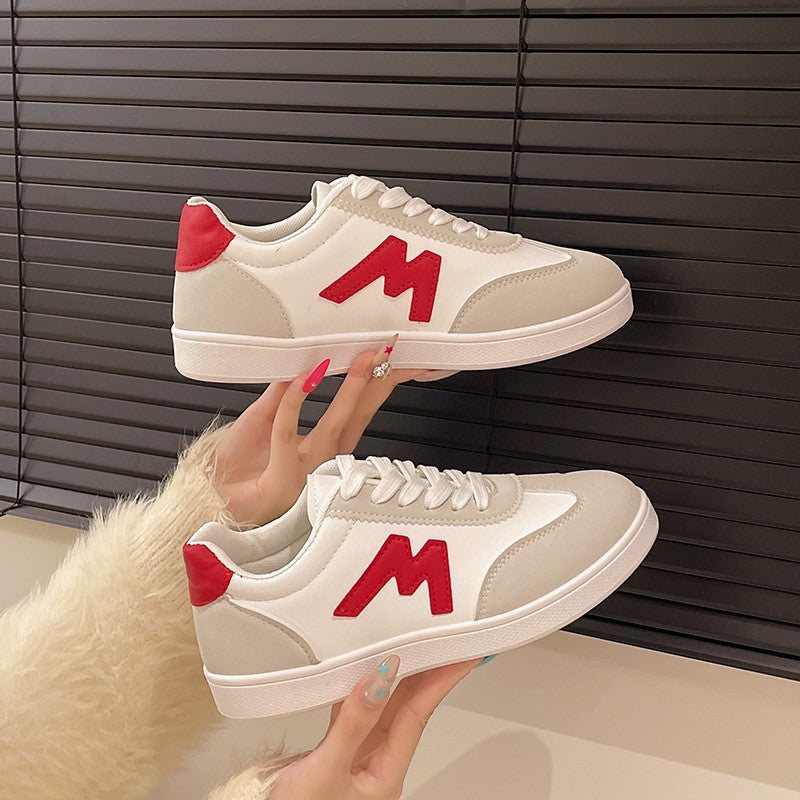 Tênis Feminino Designer Cabeça Redonda 2025 Tênis Leve Boca Funda Versátil Respirável Casual Cruzado Sapatos De Mulher