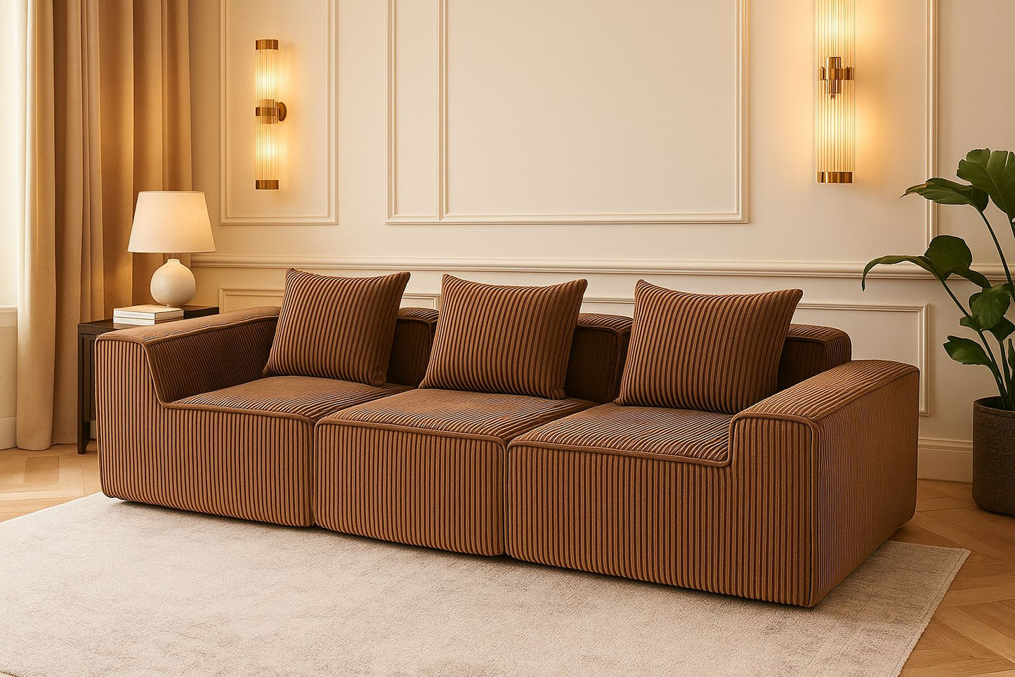 Sectional boneless Couch with L-Shape Chaise,Modern Modular sleeper Sofa with Deep Seat, Upholstered Couches for Room