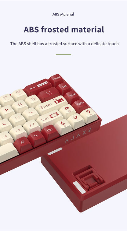 AJAZZ AK680 Teclado Mecânico para Jogos Tecla ABS 68 Teclas Teclado Bluetooth Sem Fio com Fio Troca a Quente Gasket Personalizado para Pc Laptop