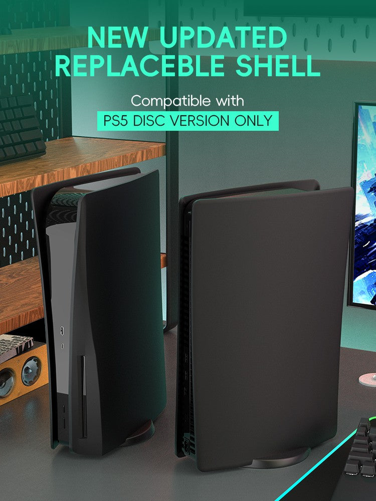 DATA Frog Protective Shell Cover for PS5 Console Full Set Faceplate Replacement Accessories for PS5 Digital Disc Version