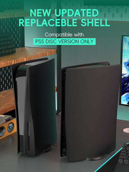 DATA Frog Protective Shell Cover for PS5 Console Full Set Faceplate Replacement Accessories for PS5 Digital Disc Version