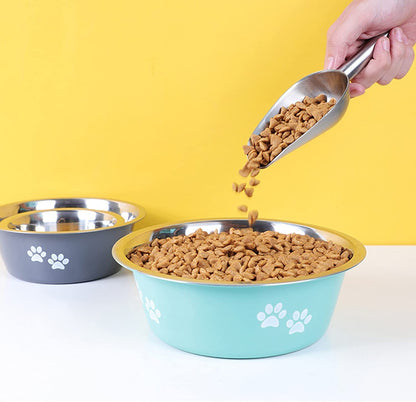 Tigelas Fofas para Cães Médios e Grandes Tigelas de Alimentação Tigelas de Água Aço Inoxidável Tigela Pequena para Ração de Cães Comedouros Elevados para Animais de Estimação