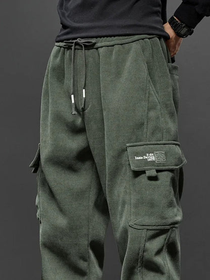 Calça Casual Masculina Elástico na Cintura Primavera Outono Estilo Novo Calça Esportiva Harem Jogger Reta com Cordão Elástico Masculina