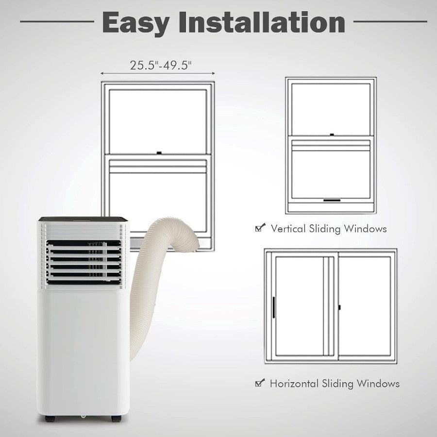 Ar-Condicionado Portátil 10000 BTU Resfria até 37 m² com Funções de Ventilador e Desumidificador, Controle Remoto para