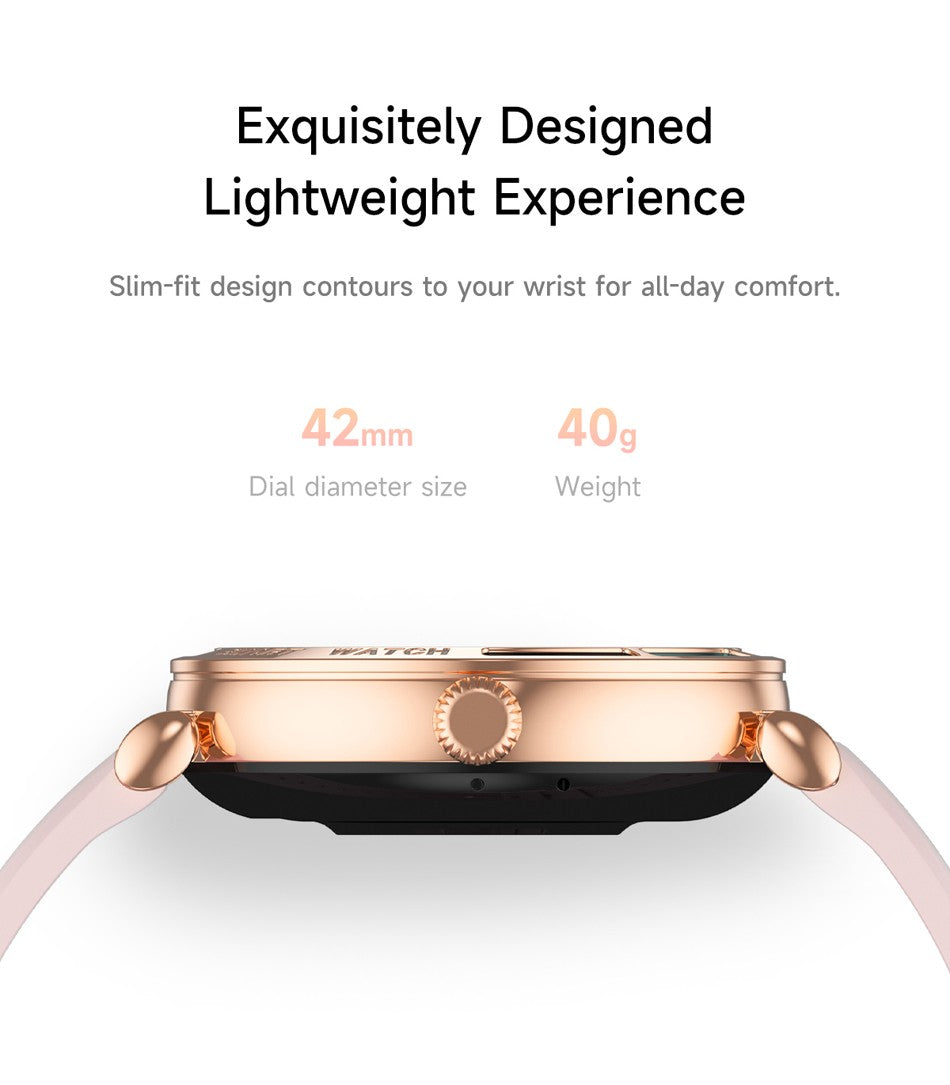 2025 Novo Smartwatch Feminino da Moda Tela HD 360*360 Pulseira Esportiva Mostrador Personalizado Frequência Cardíaca Chamada de Voz Smartwatch Para Android iOS