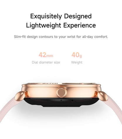 2025 Novo Smartwatch Feminino da Moda Tela HD 360*360 Pulseira Esportiva Mostrador Personalizado Frequência Cardíaca Chamada de Voz Smartwatch Para Android iOS