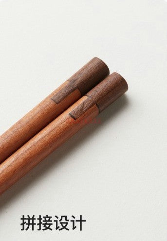 Hashis pontudos de madeira maciça de cerejeira, hashis domésticos de alta qualidade, hashis de madeira antiderrapantes