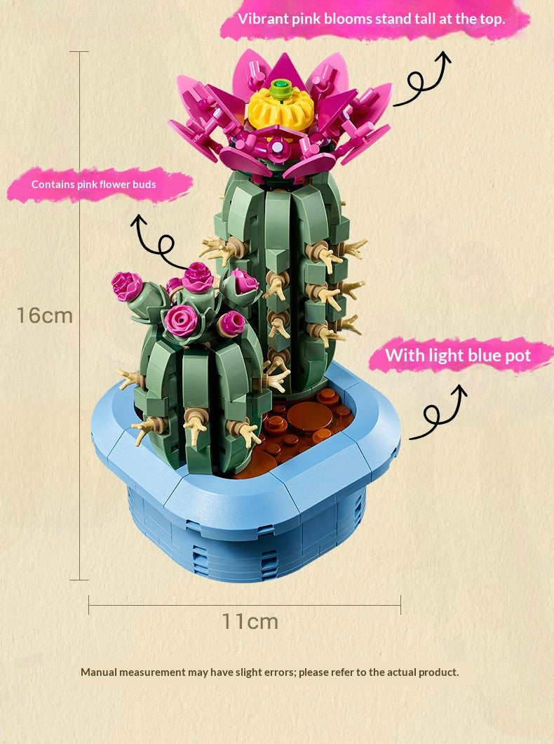 LEGO Blocos de Montar Série Plantas e Flores 11509 Cacto Florido Brinquedo de Quebra-Cabeça para Crianças Menino e Menina Presente