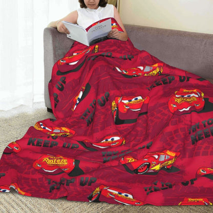 Cars Lightning McQueen 95 Flannel Blanket Life Is A Highway Super Warm Throw Blanket for Couch Bed Picnic Bedspread Sofa Bed