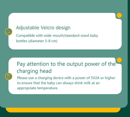 Digital display bottle insulation package warm milk milk regulator portable heater heating constant temperature 20-speed adjustm