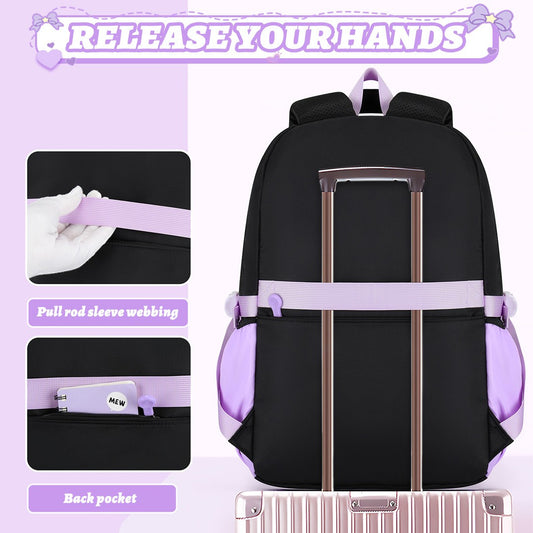 Love series elementary school backpack Lightweight large capacity and cute orthopedic school bags Middle school girls' backpacks