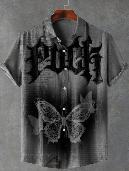 2025 tropical jungle print lapel casual Hawaiian shirt print style short sleeved casual shirt for men