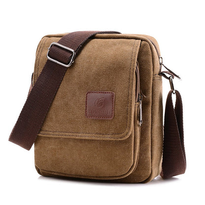 Casual crossbody bag, men's retro canvas crossbody bag, suitable for going out and daily commuting, shoulder bag