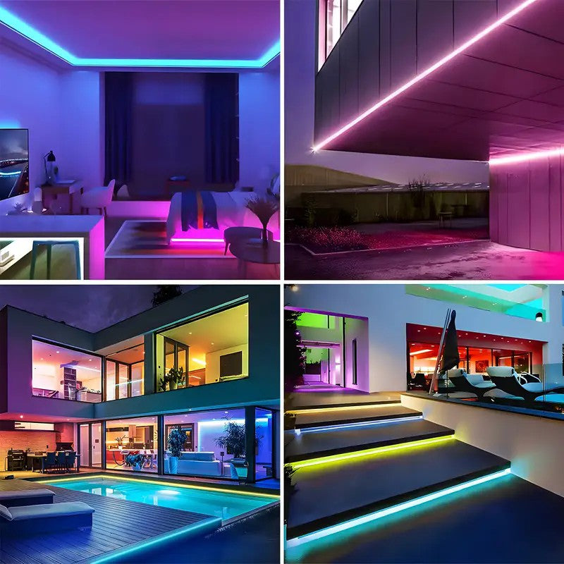 5V USB RGB Neon LED Strip 1/2/3/5M IP65 RGB Neon Lamp Tape with App and Remote Control For DIY Neon Deocoration Lighting