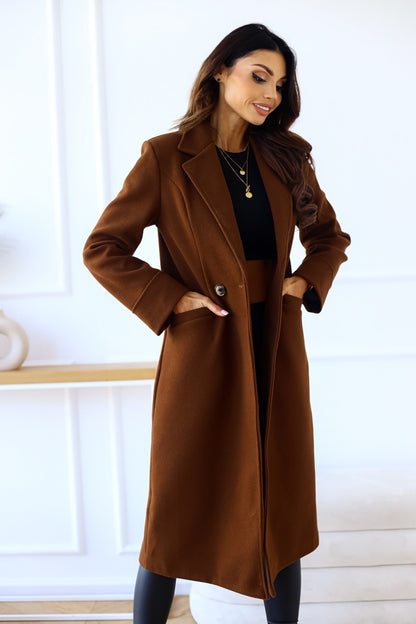 Autumn and winter 2024 new women's long woolen coat Korean version of the loose temperament haute overcoat coat