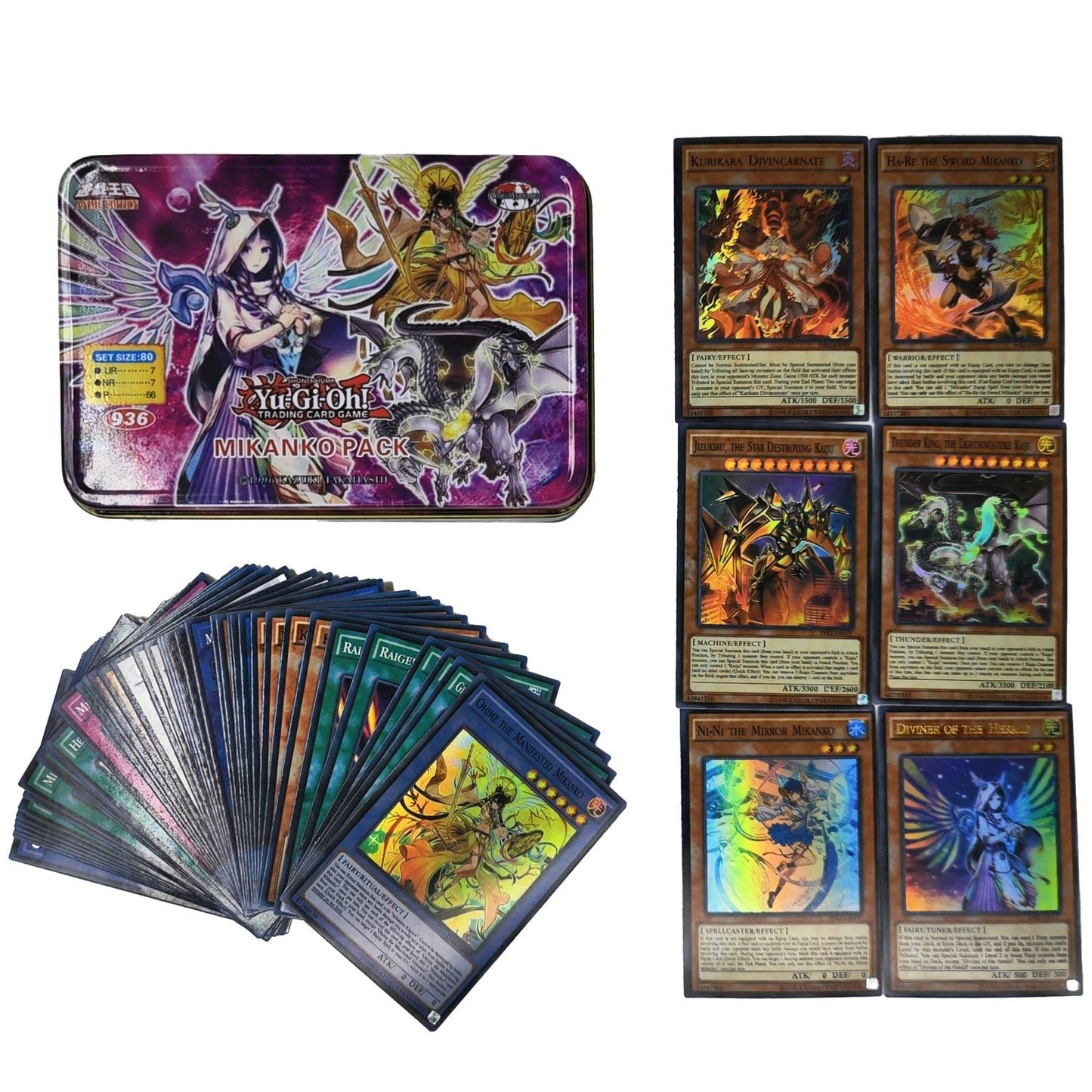 Yu Gi Oh Cards PACK DE DEUS EGÍPCIO Deck de Cartas Inglês TCG Holográfico Dourado Dragão Branco Jogo de Duelo Coleção de Cartas com Caixa de Lata
