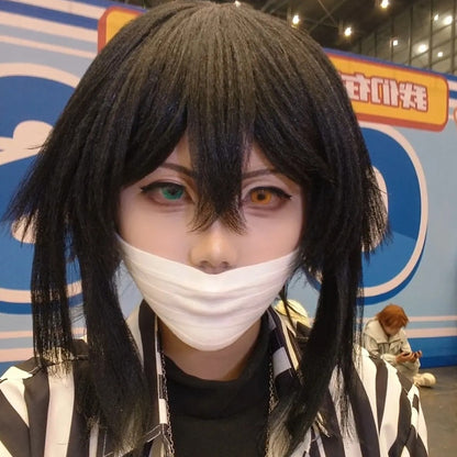 Anime Iguro Obanai Cosplay Mask Adult Unisex Isaac Foster DIY Half Face Bandage Mask Halloween Costume Prop