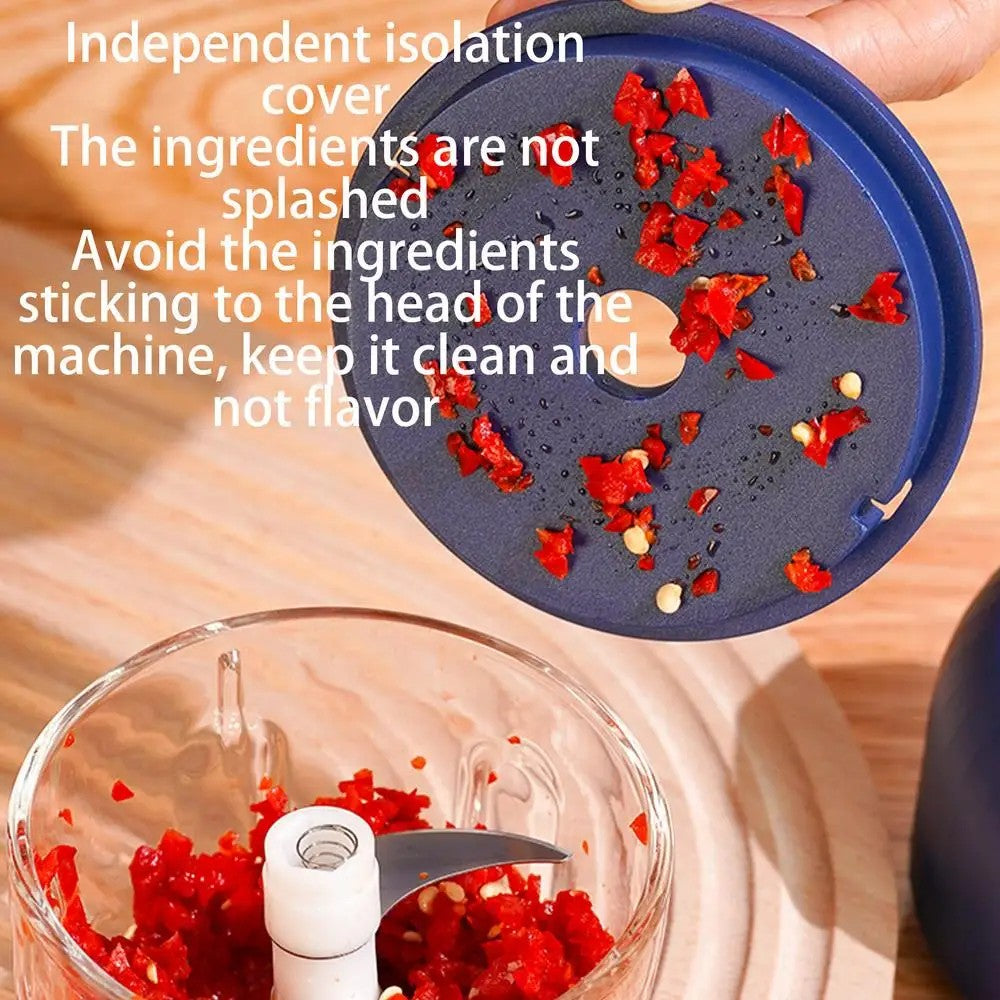 1 electric garlic puree machine 260ML garlic grinder onion chopper vegetable chili grinder household kitchen mixer