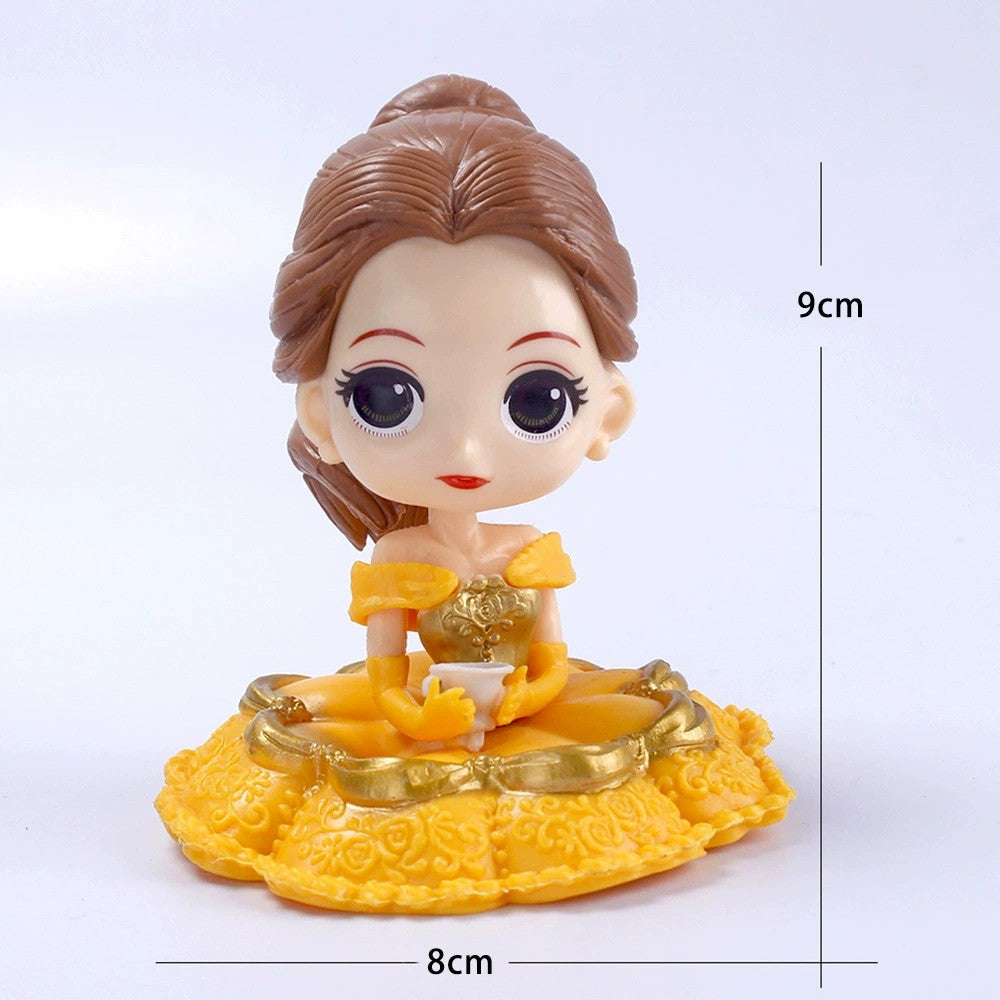 10cm Disney Q Posket Branca de Neve Sofia Alice Bela Sereia Aurora Princesas Bonecas Colecionáveis Modelo Brinquedos Decoração de Bolo