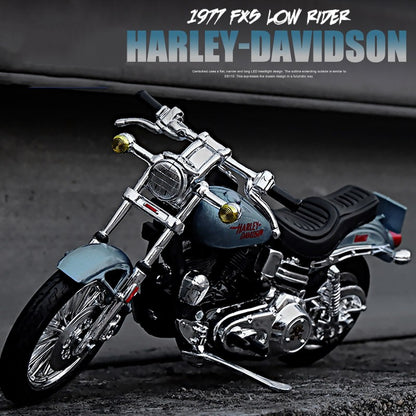 Maisto 1:18 Harley 1977 FXS Low Rider Liga de Motocicleta Modelo Diecast Metal Brinquedo Motocicleta Modelo Simulação Coleção Presente Infantil