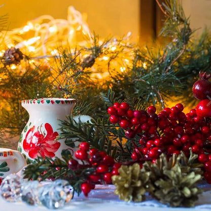 20/1Pcs Christmas Artificial Berries Fake Holly Berry Flower Stamen Bouquet DIY Christma Wreath Xmas New Year Gifts Table Decor