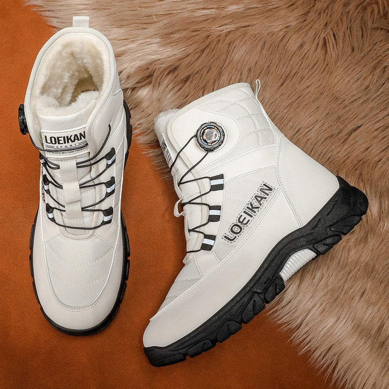 Botas de Neve Masculinas LOEIKAN de Inverno - Botas de Cano Curto Quentes Impermeáveis Antiderrapantes
