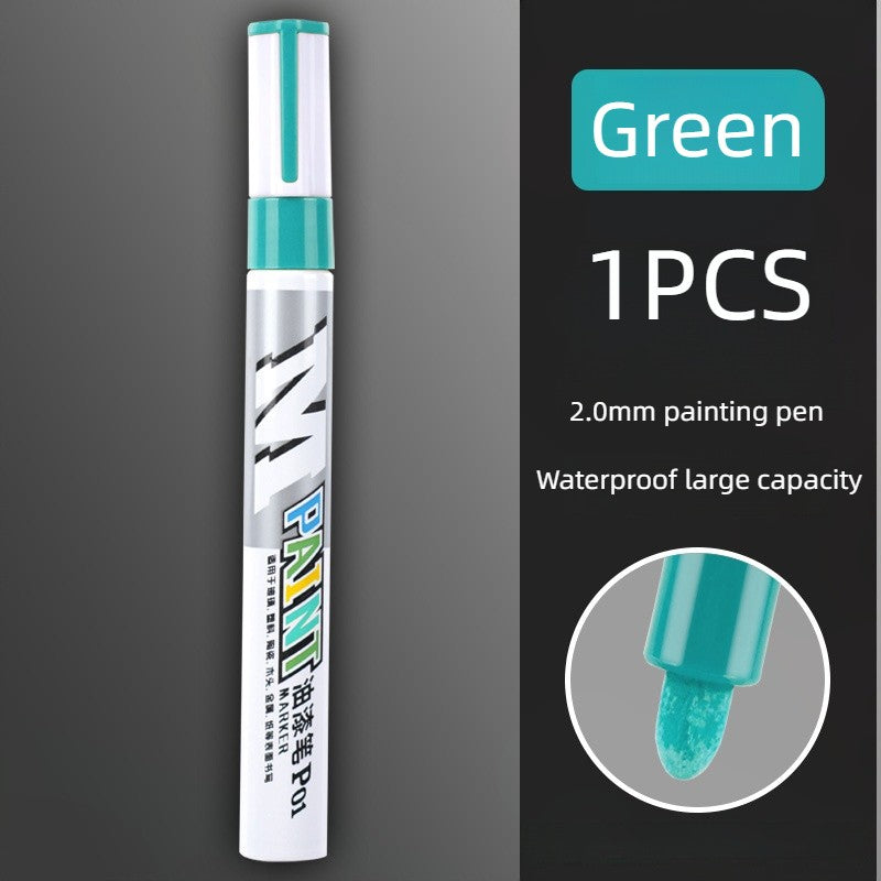 Caneta de retoque para arranhões de pintura de carro caneta de tinta à prova d'água marcador de tinta para cuidado de pneu automotivo preto branco vermelho prata