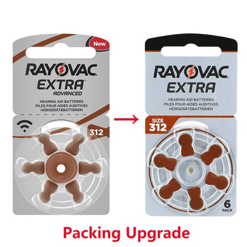 Hearing Aid Batteries A312 312A ZA312 312 PR41 RAYOVAC EXTRA 60 PCS Zinc Air Performance Hearing Aid Battery A312 Free Shipping