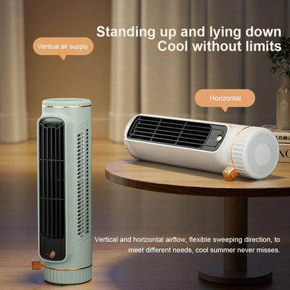 Portable Air Conditioner Fan 1200mAh Tower Fan 3 Speed Quiet Cooling Desk Fan Rechargeable Electric Vertical Fan for Home Office