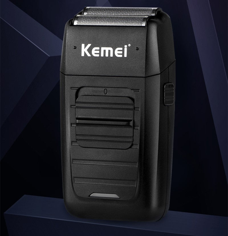 Kemei KM-1102 Rechargeable Cordless Shaver for Men Twin Blade Reciprocating Beard Razor Face Care Multifunction Strong Trimmer