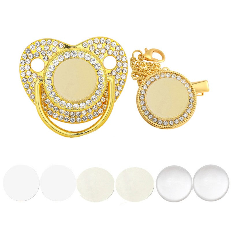 New Blank Baby Pacifier Clip Holder Set Personalized Newborn Dummy BPA Free Luxury Silicone Infant Teether Baby Soother
