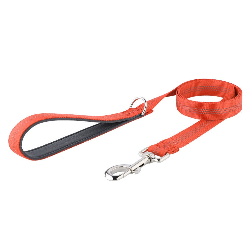 Guias para Cães Coleiras Refletivas com Cordão para Animais de Estimação Coleira para Cães Médios e Grandes à Prova de Explosão Resistente ao Desgaste e Durável