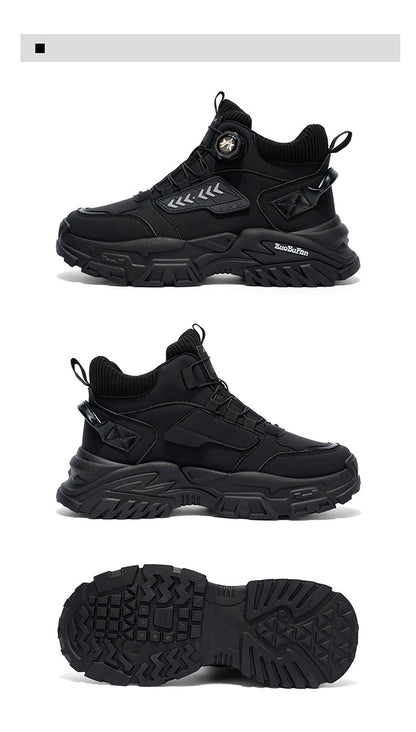 New Men's Casual Outdoor Construction Site Work Durable Safety Shoes, Black for Outdoor Mountain Climbing and Hiking Sports