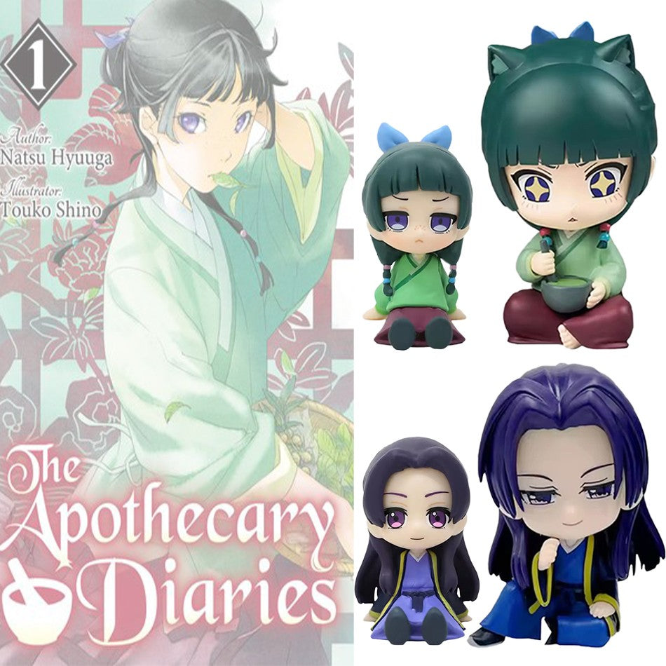 The Apothecary Diaries Maomao Jinshi Q Version Mini Figure Anime Periferia Kawaii Sentado Brinquedos Enfeites de Carro de Mesa Modelo Presentes