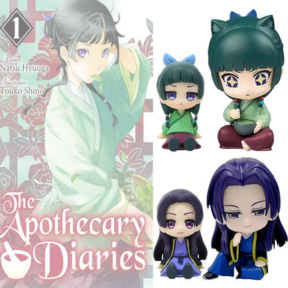 The Apothecary Diaries Maomao Jinshi Q Version Mini Figure Anime Periferia Kawaii Sentado Brinquedos Enfeites de Carro de Mesa Modelo Presentes