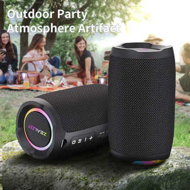 ZEALOT-S49 Portable bluetooth speaker 360°Stereo Sound 20W IPX6 waterproof wireless bluetooth   5.0 Excellent Bass Performace
