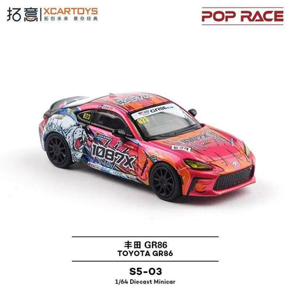 POP RACE 1/64 Porsche RWB Skyline GTR PANDEM DATSUN Mazda RX7 Toyota Coleção de Carros Miniatura de Liga Fundida em Vitrine