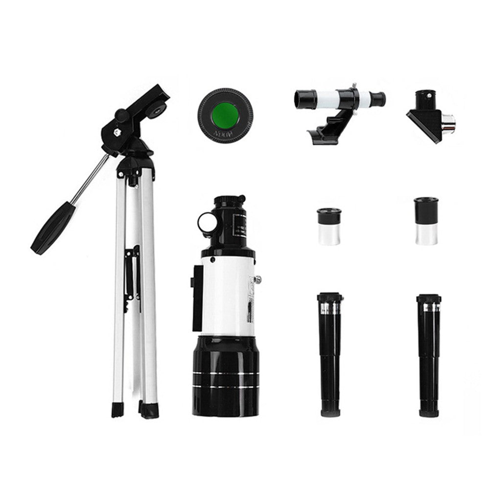 Telescópio para Adultos e Crianças 300mm Telescópio Portátil 15X-150X Telescópio Astronômico Refrator Presentes para Iniciantes em Astronomia