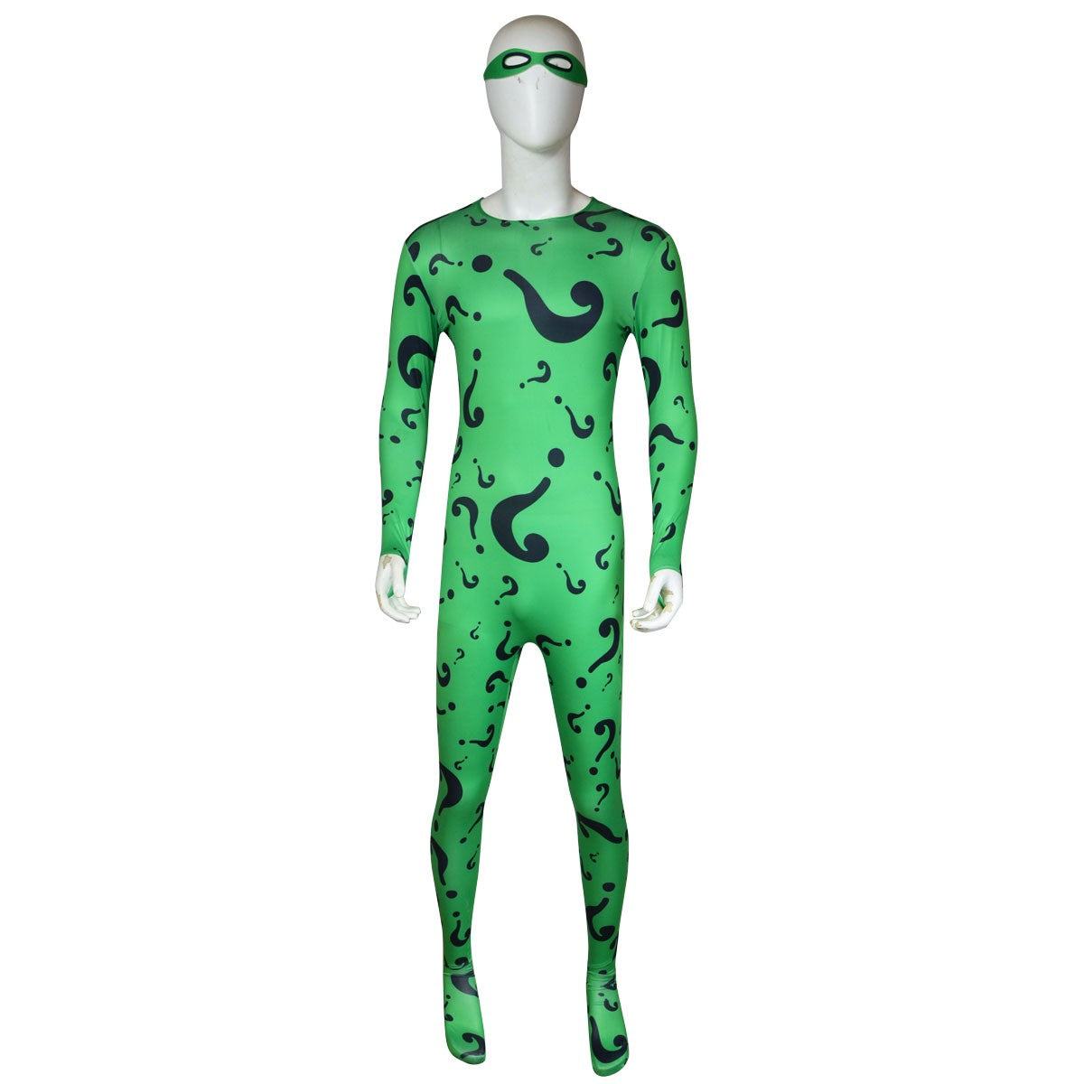 TV Riddler Cosplay Costume Fantasy Uniform Shirt Coat Pants Tie Mask Adult Men Outfits Halloween Carnival Party Disguise Suit
