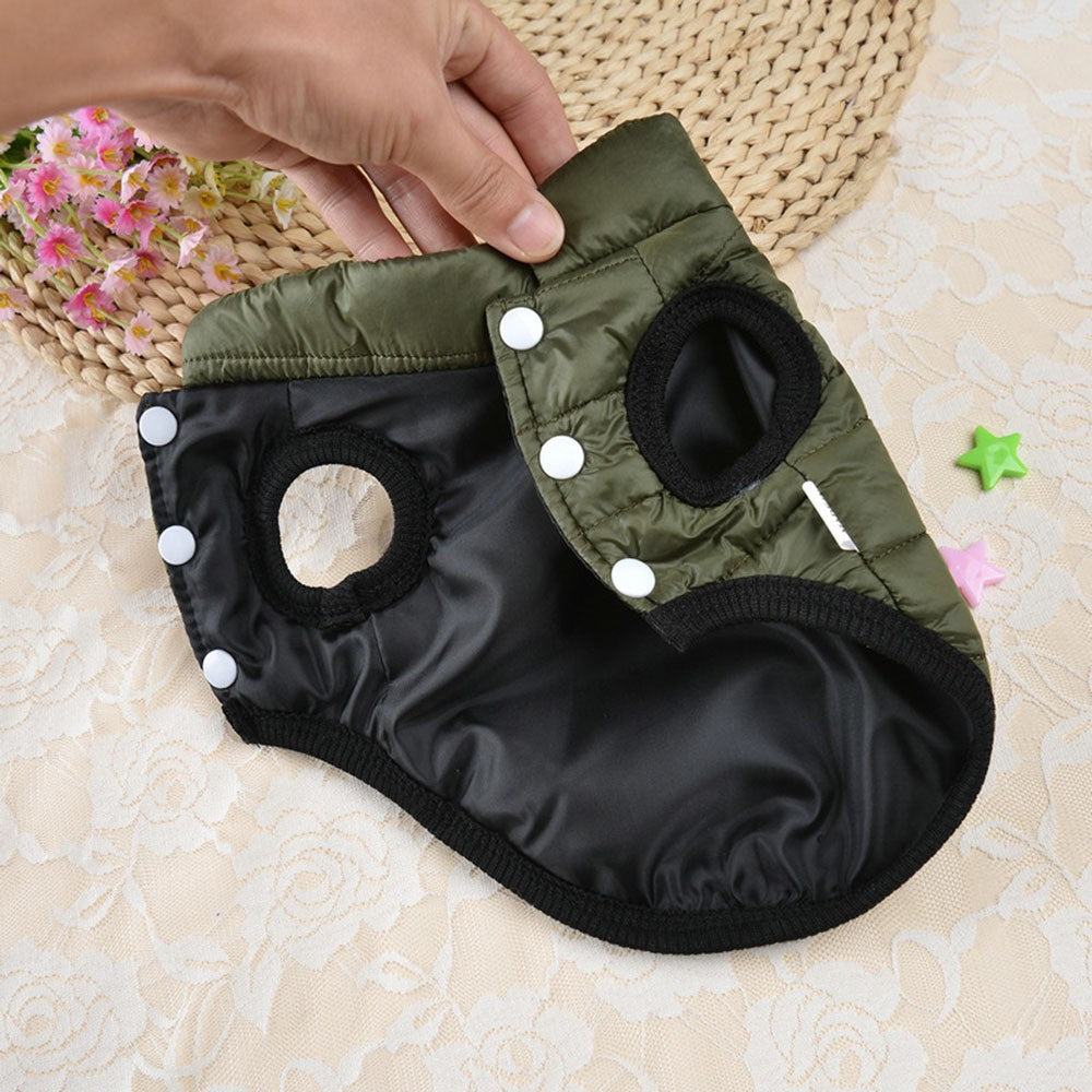 Casaco de Inverno para Cachorro Acolchoado Macio e Quente Colete Jaqueta para Cães Pequenos Gatos Roupas para Pets Teddy Chihuahua Fantasia de Inverno