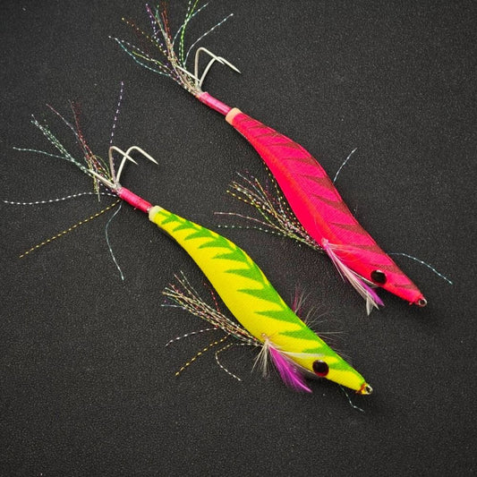 Ackibbik 2pcs/set 14cm Shrimp Baits Shrimp Fishing Lures Sea Fishing Shrimp Lure Luminous Squid Jig Hook Shrimp Prawn Lure